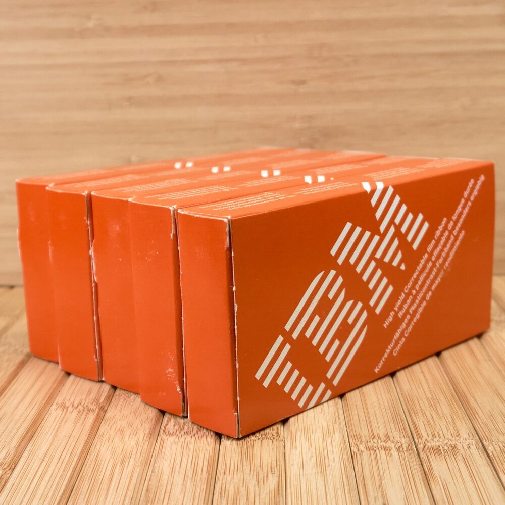 IBM 1299095 Black High Yield Correctable Film Ribbon, Lot of 5, Made in Canada